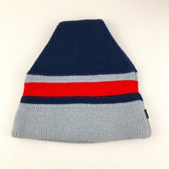 Vintage Smiley Striped Wool Beanie Hat - Picture 1 of 6